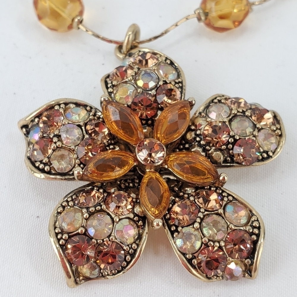 Gorgeous Indian Beaded Rhinestone Necklace Pendant